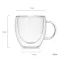 Coffee Mug Double Wall Glass Cups 1PC Heat Resistant Kitchen Supplies Cocktail Vodka Wine Mug Drinkware Coffee Cup