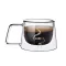 200ml/300ml Double Wall Mug Office Cups Heat Insulation Double Coffee Mug Coffee Glass Cup Mug for Friends