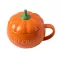300/500ml Cute Pumpkin Ceramics Coffee Mug Milk Soup Drinking Cup With Lid Breakfast Oatmeal Mug Novelty Halloween Home