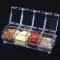4PCS/Set Seasoning Boxkitchen Organizer Storage Boxes Spices Seasoning Jar Transparent Sugar Salt Bottle Kitchen Accessories