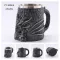 Coolest Gothic Skull Resin Stainless Steel Beer Mug Dragon Knight Tankard Halloween Coffee Cup Tea Pub Bar Decor