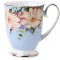 European Pastoral Bone China Coffee Milk Mug Ceramic Creative Floral Painting Water Cup Afternoon Teacup Kitchen Drinkware