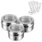 Magnetic Spice Jars With Label Sticker Stainless Steel Spice Tins Seasoning Containers Spice Tank Kitchen Tools For Household