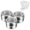 Magnetic Spice Jars with Label Sticker Stainless Steel Spice Tinsoning Continers Spice Tank Kitchen Tools for Household