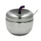 High Quality Stainless Steel Apple Sugar Bowl Seasoning Jar Condiment Pot Spice Container Canister Cruet With Lid And Spoon