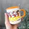 Cartoon Cute Ceramic Cup with Lid and Spoon Office Mug Coffee Cup