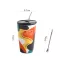 Ceramic Mug Camouflage Mug Condensed Coffee Mugs Cafe Tea Breakfast Milk Cups Water Cup Saucer Suit with Dish Set