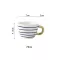 Meiling Creative Hand Painted Big Mugs With Gold Handle Geometry Pattern Ceramic Coffee Tea Milk Cups Irregular Shape Home Decor