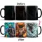 New 1pcs One Piece Luffy Zoro Ace Coffee Mugs Heat Sensitive Tea Milk Cup Color Changing Magic Ceramic Mug S For Friend