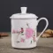 Jingdezhen Bone China Ceramic Large Cups Cover Drinkware Porcelain METING ABOUT 500ml