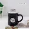 Oussirro Creative Ins Animals Cartoon Mugs Ceramic Cute Couple Cup Coffee Milk Cup Office Cup Lid Spoon
