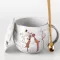Love Coffee Cup Ceramic Mug Friends Travel Mugs Cute Cat Foot Porcelain Couple Mug Pink