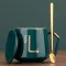 Exquisite Coffee Cup European-Style Small Luxury Small Cup Nordic-Style Ceramic Mug Set With Lid Spoon Dish Coffee Mugs Glass