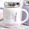 Creative Cartoon Lavender Ceramic Water Mug With Cover Leakproof Coffee Mug Tea Milk Juice Cup Home Office Drinkware