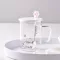 450ml Cute Cat Glass Mugs With Spoon And Lid Coffee Tea Milk Breakfast Cups With Handle Drinkware Nice S