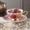 Europe Noble Bone China Coffee Cup Saucer Spoon Set 200ml Luxury Ceramic Mug -Grade Porcelain Tea Cup Cafe Party Drinkware