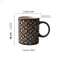 340ml Creative Retro Ceramic Coffee Mug Frosted Ceramic Home Breakfast Milk Tea Cup Classic European Coffee Cup Couple Water Cup