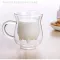 Free Shipping Lovely Cow Udder Shaped Double-Walled Glass Milk Fruit Juice Tea Mug Cup