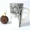 1pcs 450ml The Castle Style Creative Ceramic Art Mug Cup Hand-Painted Embossment Impression Tree Cup Milk Tea Cup