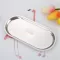 Nordic Style Oval Jewelry Storage Serving Tray Platter Stainless Steel Snack Tray Metal Storage Gold Decoration Home Organizer