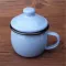 Extra Thick Double-Material Enamel Children's Cup Cute Fat Tea Cup Color Enamel Mouth Cup Cow Cup Coffee Mug With Lid