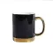 Wourmth Modern Style Mugs Porcelain Couple Coffee Cup Black Tea Cup Mug Creative Golden Handle Cup Office Tea Cup 380ml