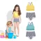 Kidsumplay Bikini set 2 pcs ชุดบิกินี่ว่ายน้ำกัน Uv สำหรับเด็ก