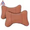 All U Can Buy, neck pillow in 2 pairs of cars, neck pillows, pillows, leather neck pillows Car support pillow Cream-Brown-Black