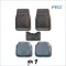 1 car rubber tray set with 5 pieces, front tray, 2+ rear trays, 2+ central shaft 1