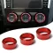 3pcs Ac Ring Knob Set Red Aluminum For Subaru Impreza Wrx/sti Accessories