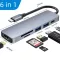 USB Type -C Hub to HDMI Adapter 4K Thunderbolt 3 USB C Hub with Hub 3.0 TF SD Reader Slot PD for MacBook Pro/Air -