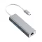 Usb 3.1 Type C To 3-Usb 3.0 1000/100mbps Rj45 Ethernet Lan Camera Otg Charger Adapter Hub For Macbook Pc Lap Samsung Huawei