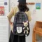 กระเป๋าเป้ผู้หญิง/Striped school bag female Korean student backpack plaid backpack