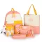 Women's backpack/Five-Piece Female Korean Style High School Campus Elementary School Backpack Simple Backpack