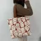 กระเป๋าสะพาย Canvas bag women's single shoulder cute literary college students class travel canvas bag