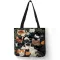 Durable Linen Practical Shopping Hand Bag 3D Cat Golden Retriever Pattern Shoulder Bags Female Beach Tote Balsasas Feminina