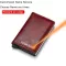 Dienqi Carbon Fiber Wallet for Man Mini RFID Ridge Wallet Card Holder TRifold Metal Leather Slim Men's Wallet Small Male Purses