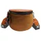 Fashion Crossbody Bag for Women Pu Leather Messenger Shoulder Saddle Bags Lady SemicirCle Zipper Handbags