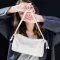 Fashion Acrylic Chain Messenger Bag for Women High Quality Pleated Soft Underam Bag Female Handbags Lady Brands Pu Shoulder Bag