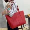 Big Bag Women Pu Leather Handbag Brief Oulder Bag B White Large Capacity Luxury Tote Oer Bag Designer