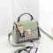 Women Handbag Grid Fe Oulder Bags Cartoon Decoration Pu Tote Plaid Girls' SE HANDBAG for Women