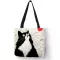 Customized Cute Cat Printing Women Handbag en Tote Bags with Print Logo Ca Traveg Beach Bags