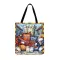 Lely Cat Printed Ca Tote En Fabric Beach Bag Cartoon Meow Illustration Tote Bag For Women Reusable Ng Bag