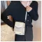 Square bag, leather bag, suede bag Decorated with chain Fashion bag Korean style Korean style bag
