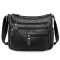 New Ca Women Bag Soft Leather Oulder Bags Multi-Pocet PU Handbag Fe Crossbody Mesger Bags Bolsa