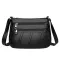 Women Solid Cr Pu Leather Crossbody Bag New Large Capacity Multi Pozet Oulder Bag Fe Retro Pu Handbag