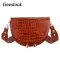 Geoc Women Bag Hf Round Oulder Bag Crossbody Bag Crocodile Pattern Fe Handbags Pu Mesger Bag