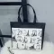 CA Canvas Tote Handbag Women Cartoon Eiffel Tower Oulder Bag Oulder BAG LADY BB489
