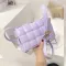 Thic L Chain Leather Handbags Luxury Women Bag Designer Fe Plaid Oulder Bag Lady Weave Bags Square Crossbody Bag