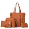 Hbwj Tassel Handbag Hi Capacity Brown Pu Leather Oulder Bag Set -Handle For Women Fe Oulder Bag Se
